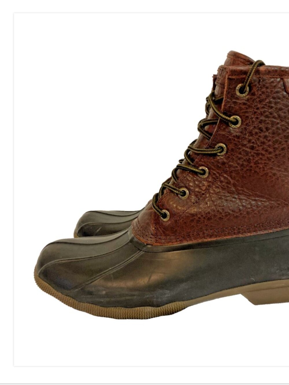 Sperry Top-Sider Men's 11 Duck Boots Amaretto Black 11 Waterproof Preppy Coastal - Picture 8 of 15